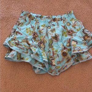 NWT Aerie Light Blue Floral Ruffle Women’s Skort